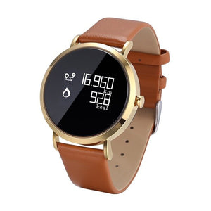 Silver Leather Classic Smart Watch